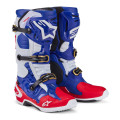 boty TECH 10 limitovaná edice UNION REDBUD MX, ALPINESTARS (červená/modrá/bílá/černá, vel. 42)