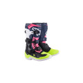 boty TECH 3S YOUTH, ALPINESTARS, dětské (černá/modrá/růžová/žlutá fluo, vel.35,5)