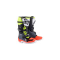 Boty TECH 7 S, ALPINESTARS, dětské (šedá/červená fluo/žlutá fluo, vel. 35,5)