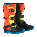 boty TECH 3S YOUTH, ALPINESTARS, dětské (oranžová fluo/modrá/žlutá fluo/černá, vel. 37)