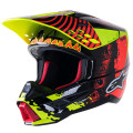 přilba S-M5 SOLAR FLARE, ALPINESTARS (žlutá fluo/červená fluo/černá, vel. XS)