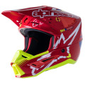 přilba S-M5 ACTION, ALPINESTARS (červená/žlutá fluo/bílá/modrá, vel. 2XL)