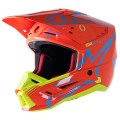 přilba S-M5 ACTION, ALPINESTARS (oranžová/žlutá fluo/světle modrá, vel. XL)