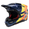 přilba SUPERTECH S-M10 edice TROY LEE DESIGNS, ALPINESTARS (modrá perleť/oranžová fluo/žlutá/červená, vel. M)