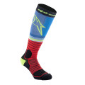 ponožky MX pro, ALPINESTARS (černá/červená fluo/žlutá fluo/modrá, vel. S)