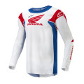 dres RACER ICONIC HONDA kolekce, ALPINESTARS (bílá/modrá/červená/černá, vel. S)