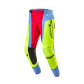 kalhoty TECHSTAR OCURI, ALPINESTARS (světle modrá/žlutá fluo/červená, vel. 32)