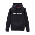 mikina LINEAR HOODIE, ALPINESTARS (černá/bílá, vel. M)