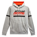 mikina CLUB HOODIE, ALPINESTARS (šedá/černá/červená, vel. S)