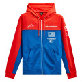 mikina H BLOCK HOODIE, ALPINESTARS (červená fluo/světle modrá, vel. S)