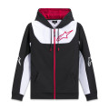 mikina SESSIONS 3 HOODIE, ALPINESTARS (černá/bílá/červená, vel. S)