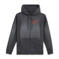 mikina ARISING HOODIE, ALPINESTARS (tmavě šedá/světle šedá, vel. XL)