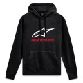 mikina ALWAYS HOODIE 3, ALPINESTARS (černá/bílá/červená, vel. S)