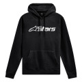 mikina BLAZE HOODIE 3, ALPINESTARS (černá/bílá, vel. S)