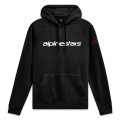 mikina WORDMARK HOODIE 3, ALPINESTARS (černá/bílá/červená, vel. S)