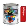 ALKYTON - Alkyduretanová antikorozní barva na kov 2v1 bez základu ohnivě červená lesklá 250ml