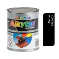 ALKYTON - Alkyduretanová antikorozní barva na kov 2v1 bez základu černá lesklá 750ml