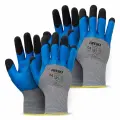 AMIO Polyesterové ochranné rukavice potažené latexovou pěnou 3/4 povrchu velikost 11 třída 3131X 2 páry